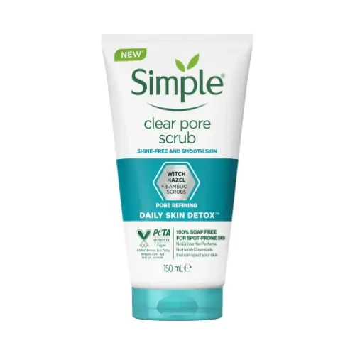 Simple Daily Skin Detox Clear Pore Facial Scrub 150ml