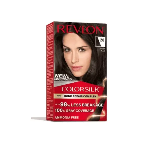 Revlon ColorSilk Beautiful Hair Color 20 Brown Black
